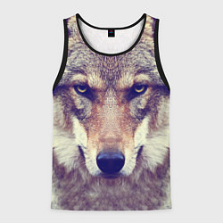 Майка-безрукавка мужская Angry Wolf, цвет: 3D-черный