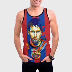 Майка-безрукавка мужская Lionel Messi, цвет: 3D-черный — фото 2