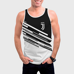 Майка-безрукавка мужская FC Juventus: B&W Line, цвет: 3D-белый — фото 2