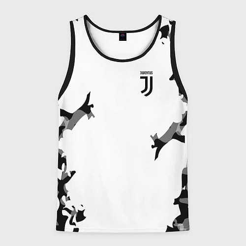 Мужская майка без рукавов FC Juventus: White Original / 3D-Черный – фото 1