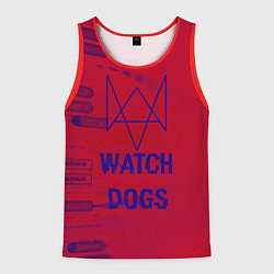 Майка-безрукавка мужская Watch Dogs: Hacker Collection, цвет: 3D-красный
