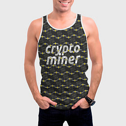 Майка-безрукавка мужская Crypto Miner, цвет: 3D-белый — фото 2