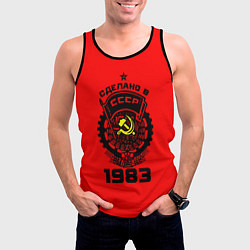 Майка-безрукавка мужская Сделано в СССР 1983, цвет: 3D-черный — фото 2