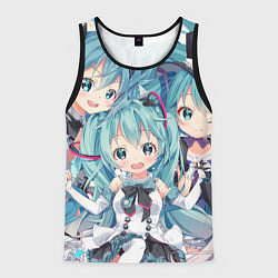 Майка-безрукавка мужская Hatsune Miku, цвет: 3D-черный