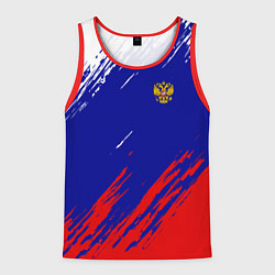 Майка-безрукавка мужская RUSSIA SPORT, цвет: 3D-красный