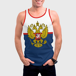 Майка-безрукавка мужская Герб России, цвет: 3D-красный — фото 2