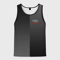 Майка-безрукавка мужская Audi: Metallic Style, цвет: 3D-черный