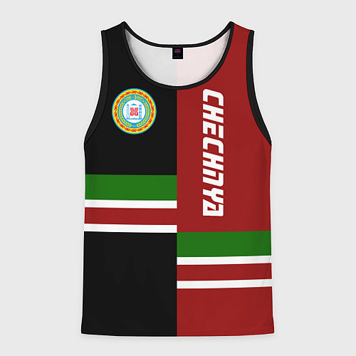 Мужская майка без рукавов Chechnya, Russia / 3D-Черный – фото 1