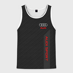 Майка-безрукавка мужская Audi: Sport Line, цвет: 3D-белый
