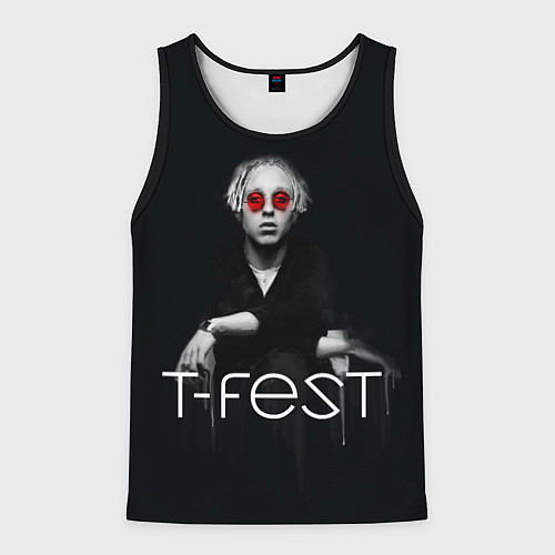 Мужская майка без рукавов T-Fest: Black Style / 3D-Черный – фото 1