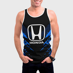 Майка-безрукавка мужская Honda: Blue Anger, цвет: 3D-белый — фото 2