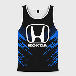 Майка-безрукавка мужская Honda: Blue Anger, цвет: 3D-белый