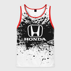 Майка-безрукавка мужская Honda: Black Spray, цвет: 3D-красный
