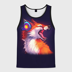 Майка-безрукавка мужская Disco Fox, цвет: 3D-черный