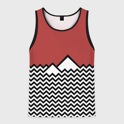 Мужская майка без рукавов Горы Твин Пикс / 3D-Черный – фото 1