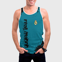 Майка-безрукавка мужская Real madrid - grange style, цвет: 3D-белый — фото 2