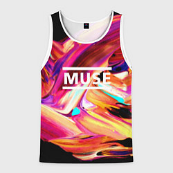 Майка-безрукавка мужская MUSE: Neon Colours, цвет: 3D-белый
