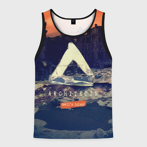 Мужская майка без рукавов Architects: Devil's Island / 3D-Черный – фото 1