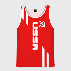 Майка-безрукавка мужская USSR: Red Sport, цвет: 3D-белый