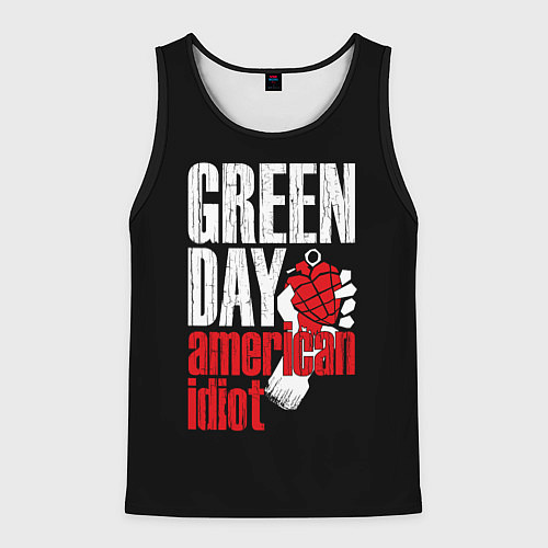 Мужская майка без рукавов Green Day: American Idiot / 3D-Черный – фото 1