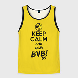 Майка-безрукавка мужская Keep Calm & Heja BVB, цвет: 3D-черный