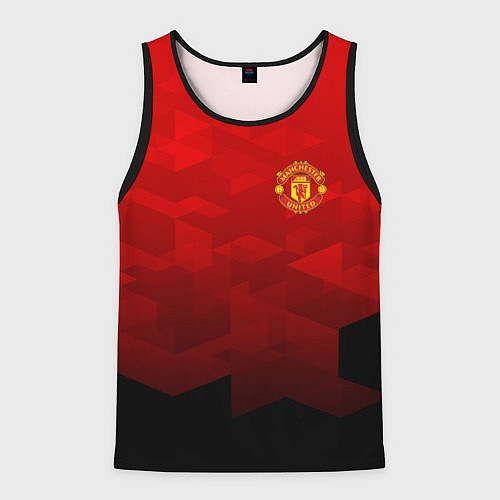 Мужская майка без рукавов FC Man UTD: Red Poly / 3D-Черный – фото 1