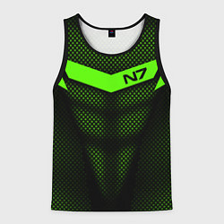Майка-безрукавка мужская N7: Green Armor, цвет: 3D-черный