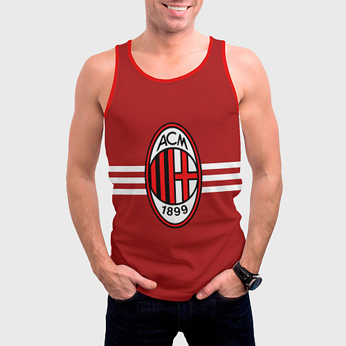 Мужская майка без рукавов AC Milan 1899 / 3D-Красный – фото 3
