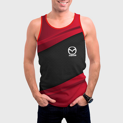 Мужская майка без рукавов Mazda: Red Sport / 3D-Красный – фото 3