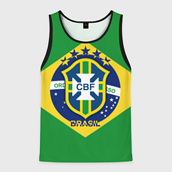 Майка-безрукавка мужская CBF Brazil, цвет: 3D-черный