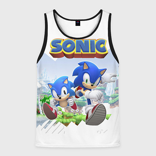 Мужская майка без рукавов Sonic Stories / 3D-Черный – фото 1