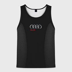 Майка-безрукавка мужская Audi Carbon, цвет: 3D-черный