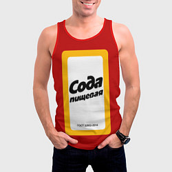 Майка-безрукавка мужская Сода пищевая, цвет: 3D-красный — фото 2