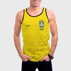 Майка-безрукавка мужская Brazil Team: WC 2018, цвет: 3D-черный — фото 2