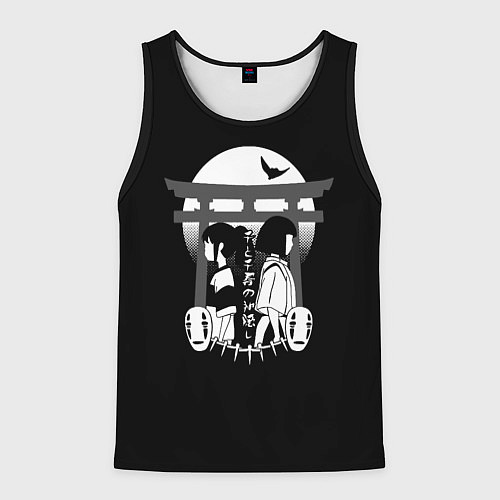 Мужская майка без рукавов Унесённые призраками / 3D-Черный – фото 1