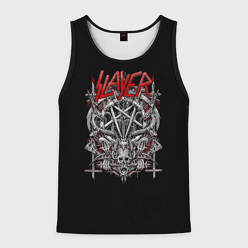 Мужская майка без рукавов Slayer: Hell Goat / 3D-Черный – фото 1