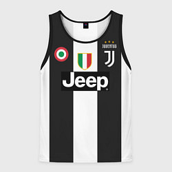 Майка-безрукавка мужская FC Juventus 18-19, цвет: 3D-черный