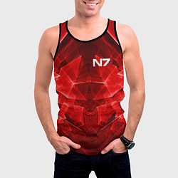Майка-безрукавка мужская Mass Effect: Red Armor N7, цвет: 3D-черный — фото 2