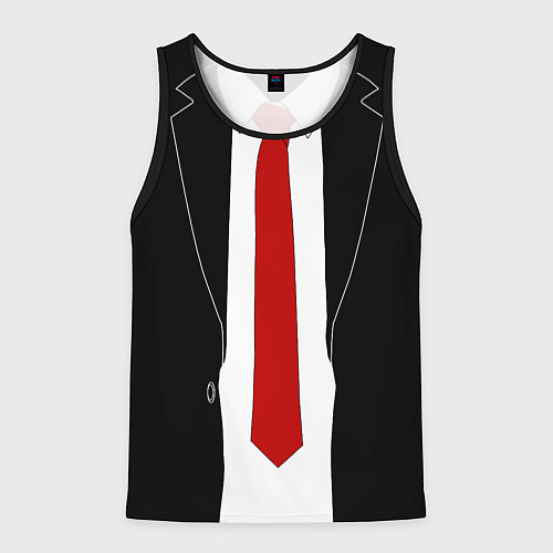 Мужская майка без рукавов Hitman 47 / 3D-Черный – фото 1