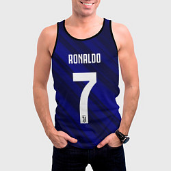 Майка-безрукавка мужская Ronaldo 7: Blue Sport, цвет: 3D-черный — фото 2