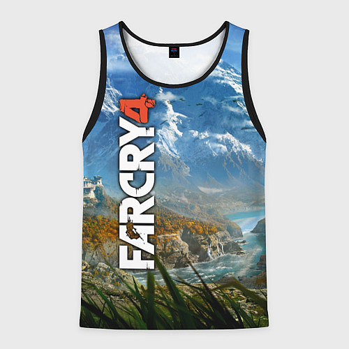 Мужская майка без рукавов Far Cry 4: Ice Mountains / 3D-Черный – фото 1