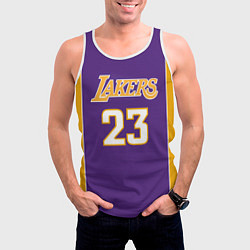 Майка-безрукавка мужская NBA Lakers 23, цвет: 3D-белый — фото 2