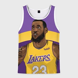 Майка-безрукавка мужская LeBron 23: Lakers, цвет: 3D-белый