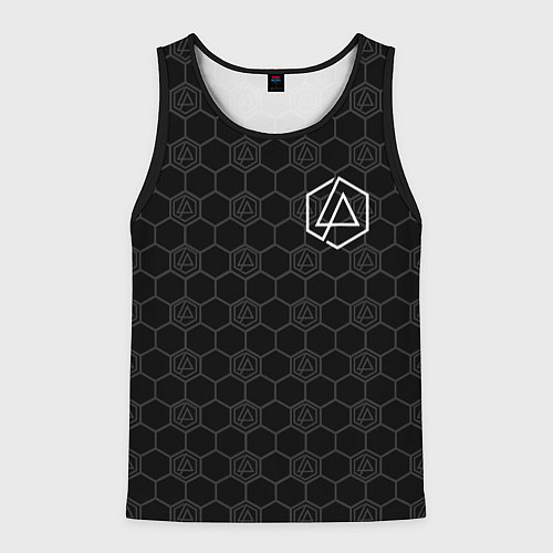 Мужская майка без рукавов Linkin Park: Black Carbon / 3D-Черный – фото 1
