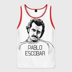 Майка-безрукавка мужская Pablo Escobar, цвет: 3D-красный