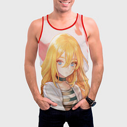 Майка-безрукавка мужская Satsuriku no Tenshi, цвет: 3D-красный — фото 2