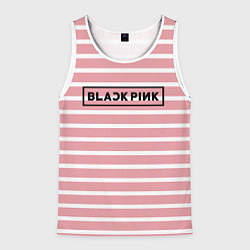 Мужская майка без рукавов Black Pink: Striped Geometry