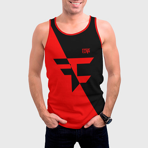 Мужская майка без рукавов FaZe Clan: Red & Black / 3D-Красный – фото 3