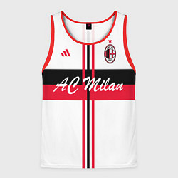 Майка-безрукавка мужская AC Milan: White Form, цвет: 3D-красный