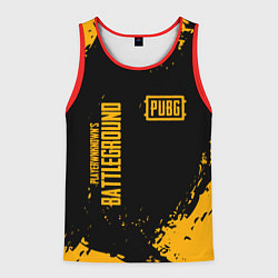 Майка-безрукавка мужская PUBG: Black Fashion, цвет: 3D-красный